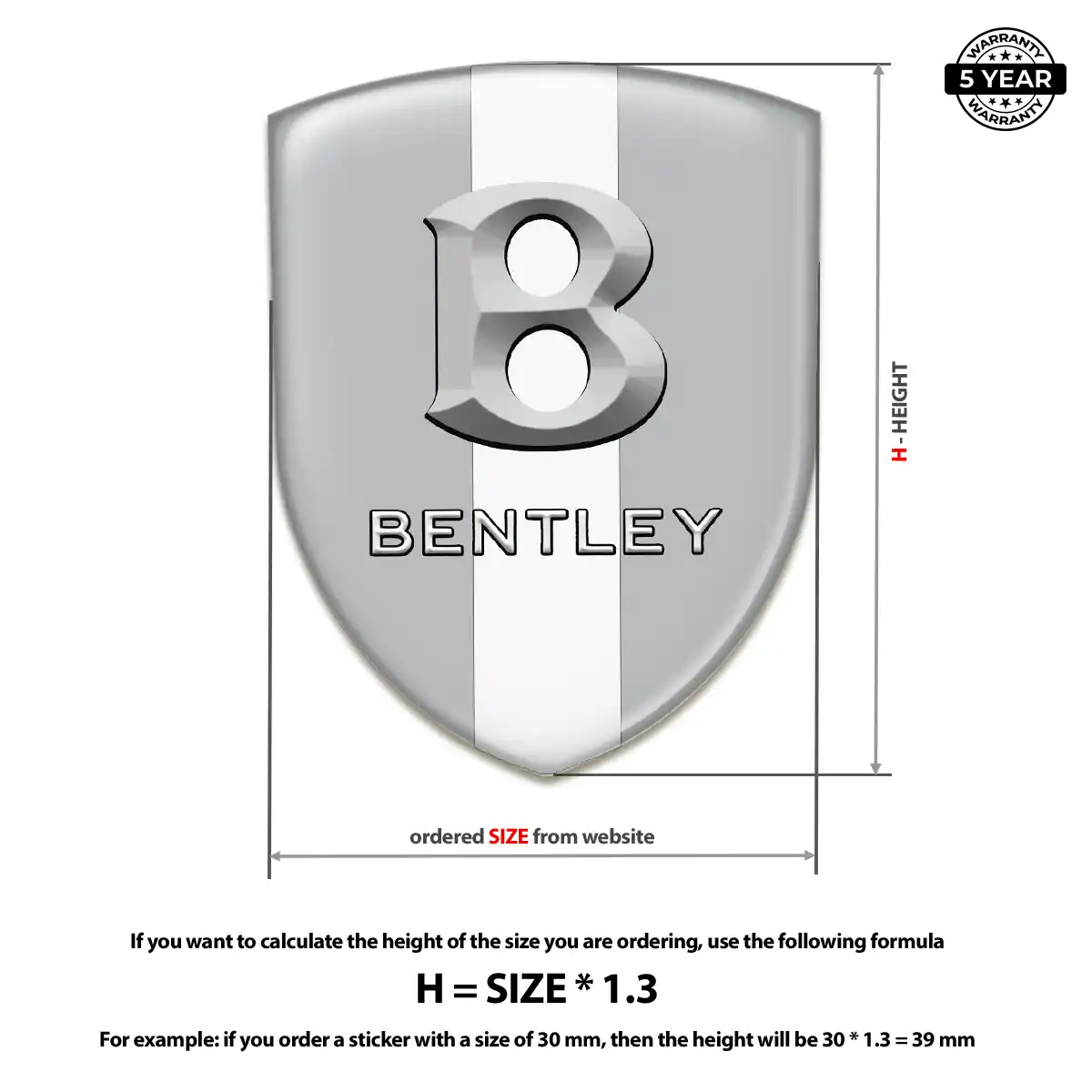 Bentley Domed Decal Elite Edition