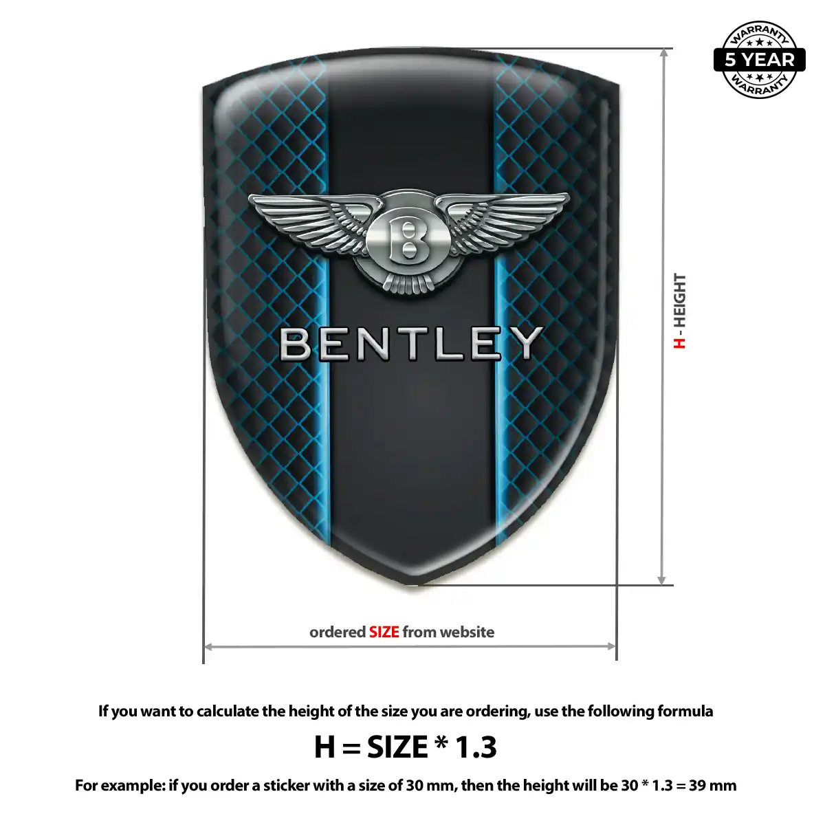 Bentley Domed Decal Exclusive Series