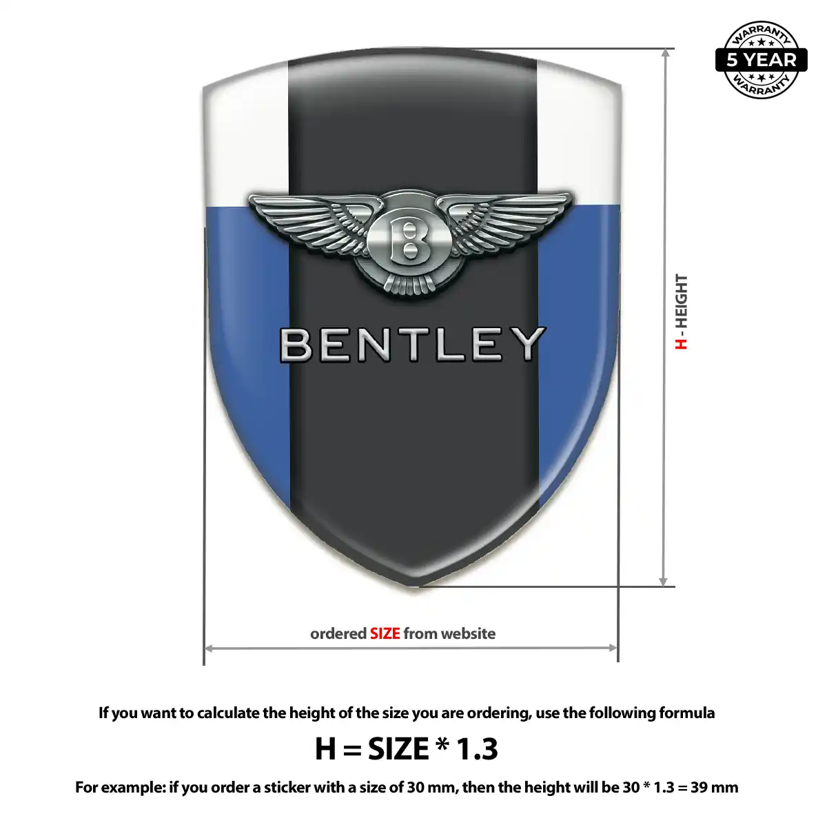 Bentley Domed Decal Exterior Luxe