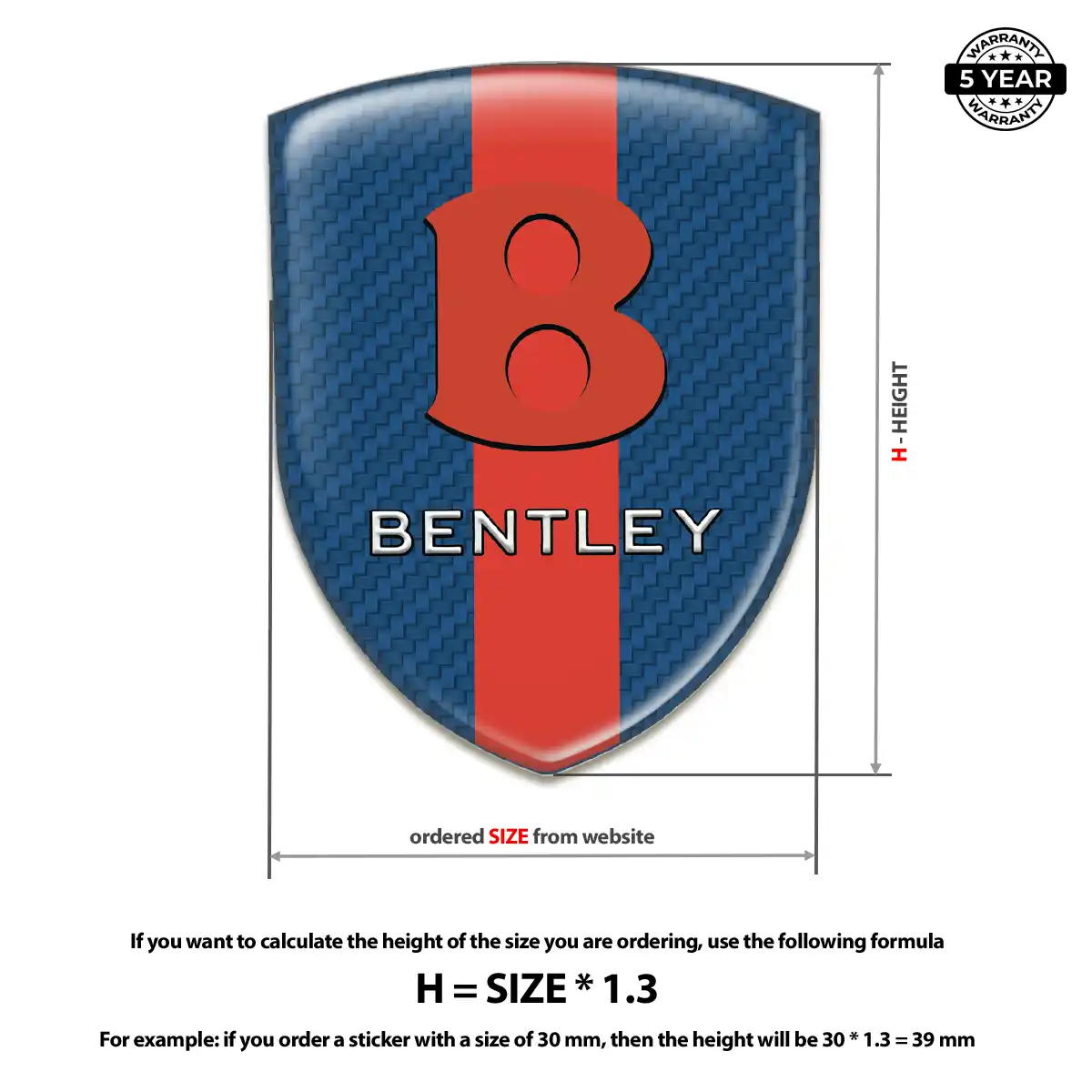 Bentley Domed Decal Noble Edition