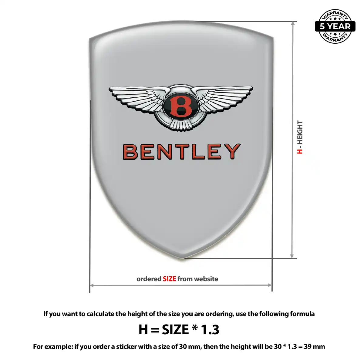 Bentley Domed Decal Street Tuning