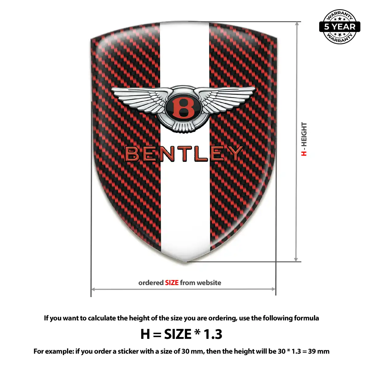 Bentley Domed Decal Superior Craft