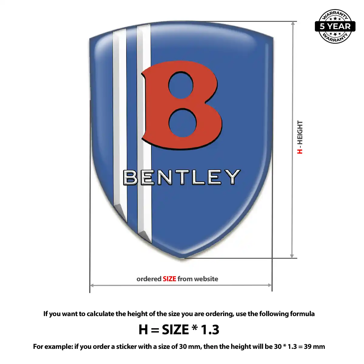 Bentley Domed Emblem Cabin Style