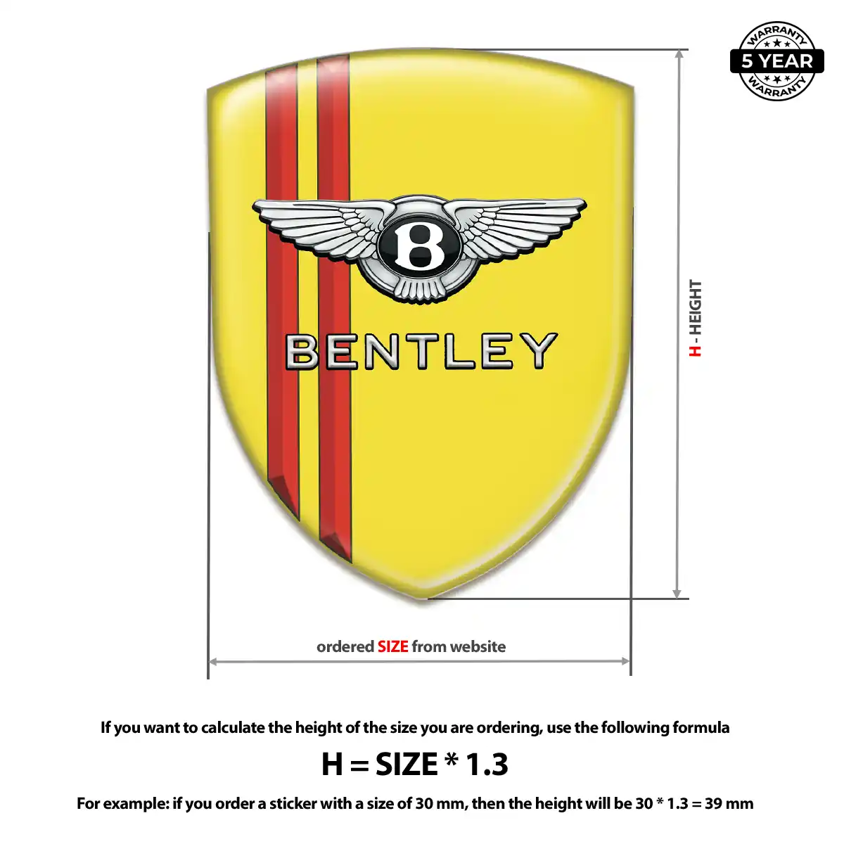 Bentley Domed Emblem Deluxe Edition