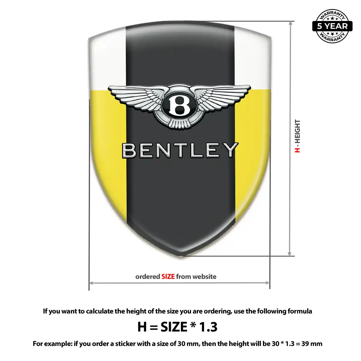 Bentley Domed Emblem Exclusive Series