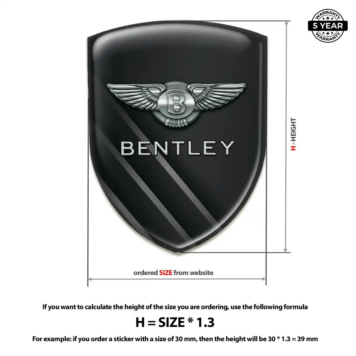 Bentley Domed Emblem Exterior Luxe