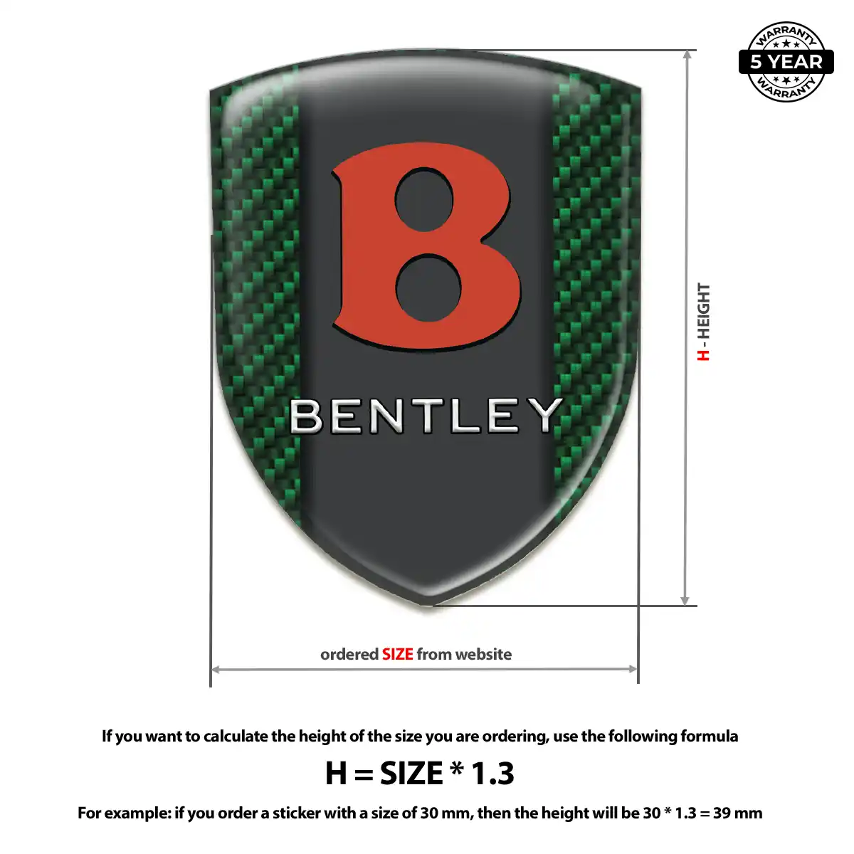 Bentley Domed Emblem Interior Luxe