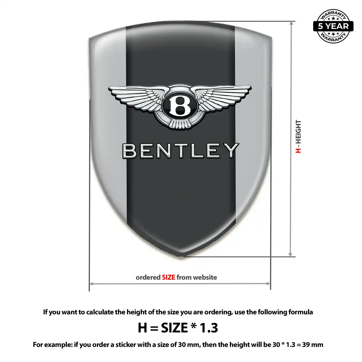 Bentley Domed Emblem Outer Style