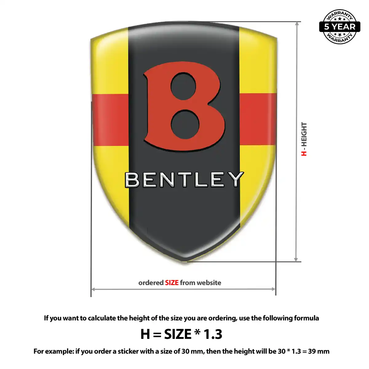 Bentley Domed Emblem Performance Style