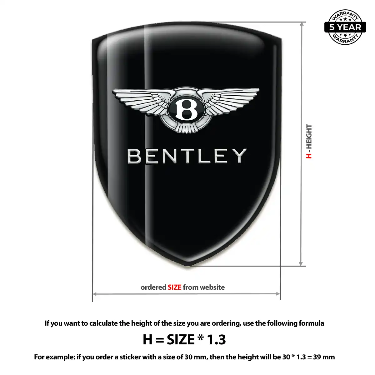 Bentley Domed Emblem Premium Dome
