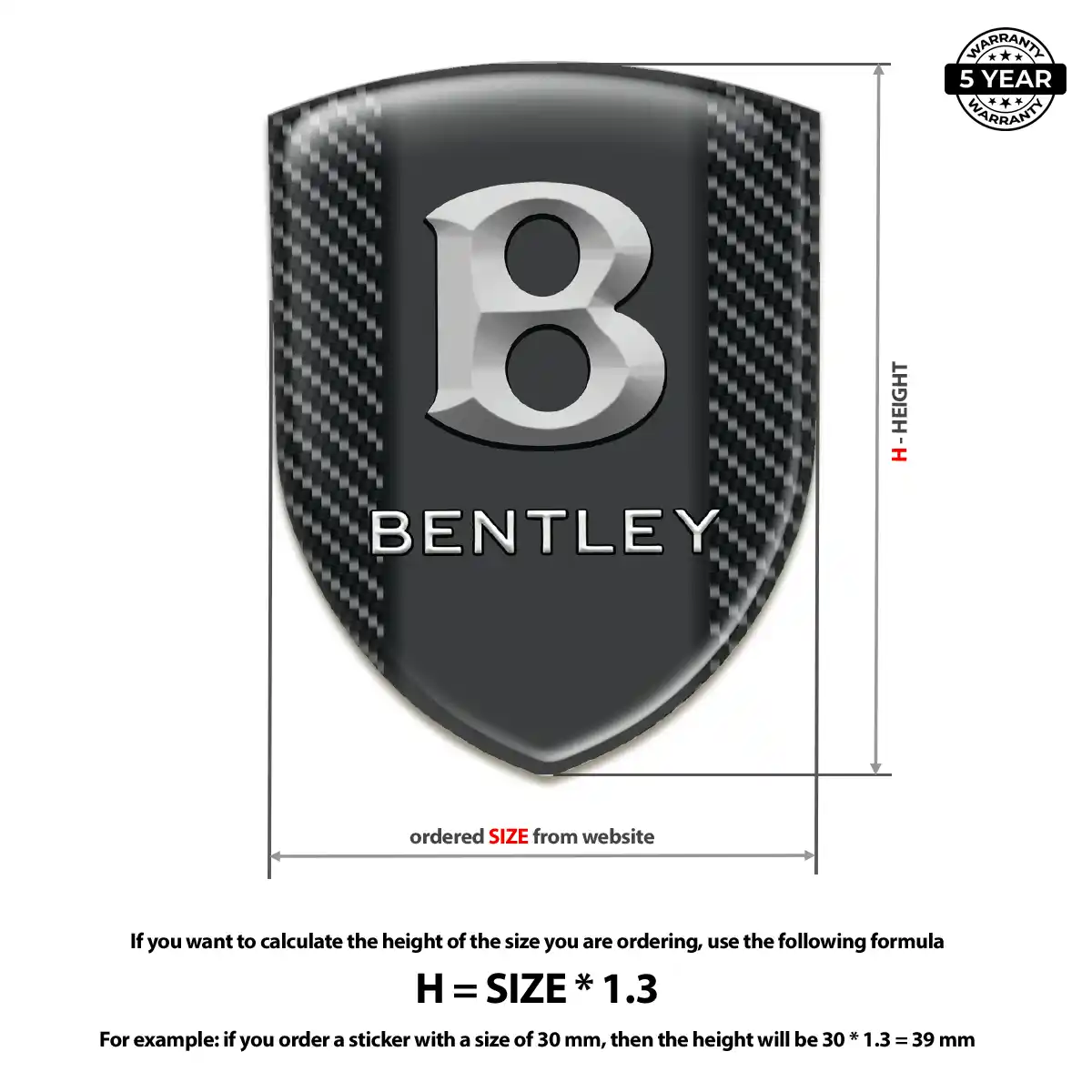 Bentley Domed Emblem Prestige Line