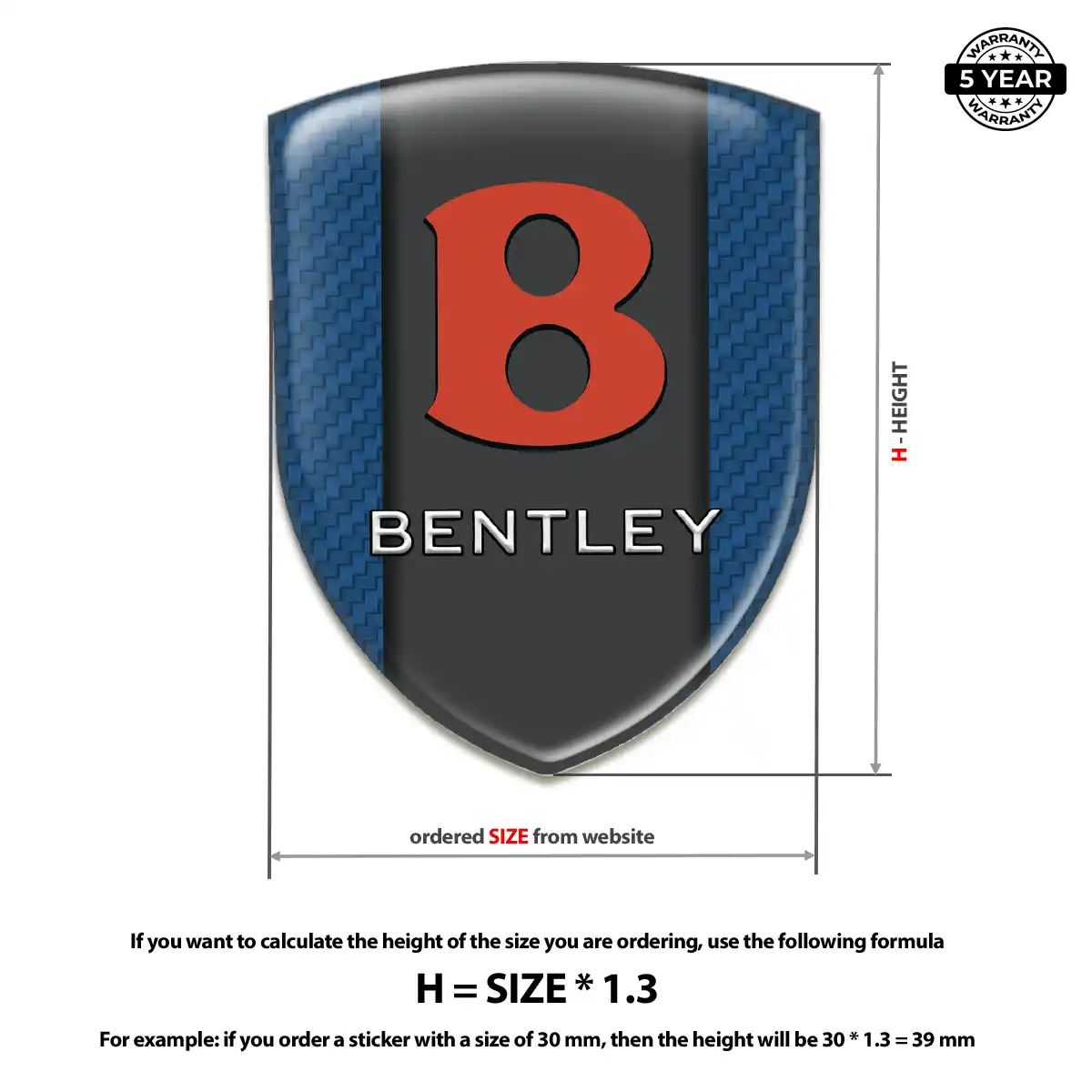 Bentley Domed Emblem Resin Elite