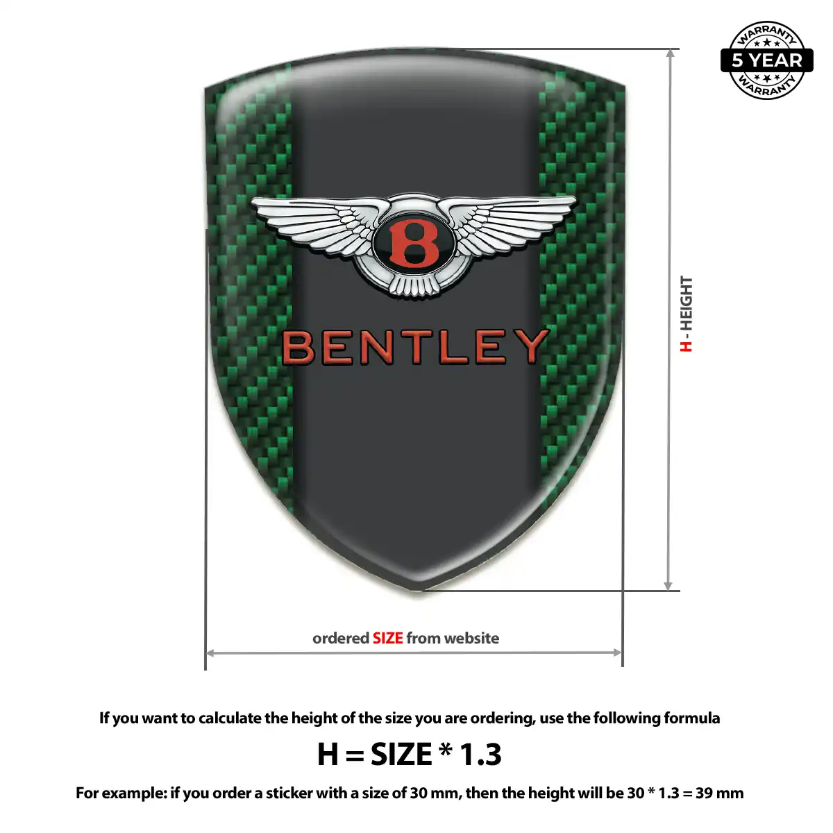 Bentley Domed Emblem Signature Grade