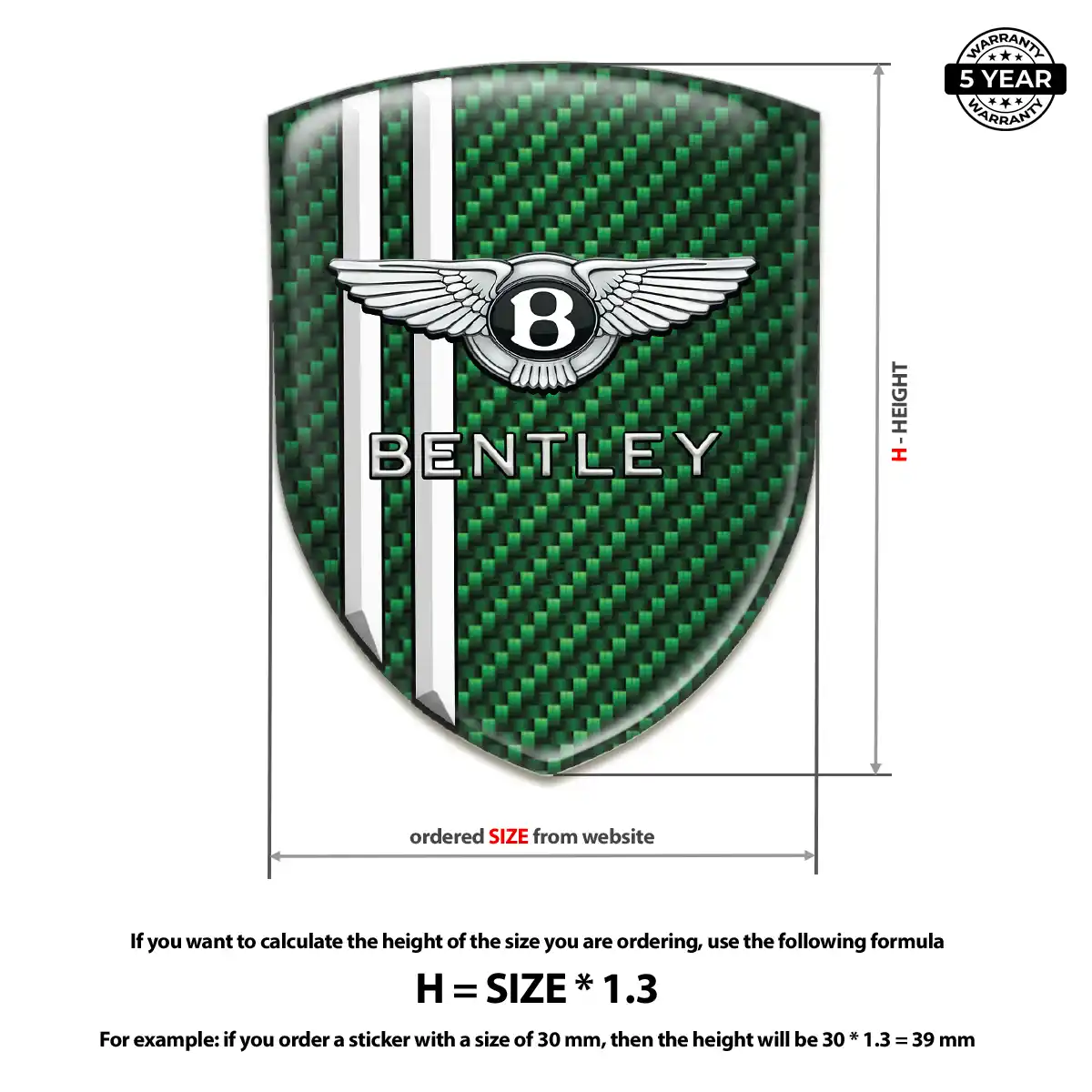 Bentley Domed Emblem Sleek Style