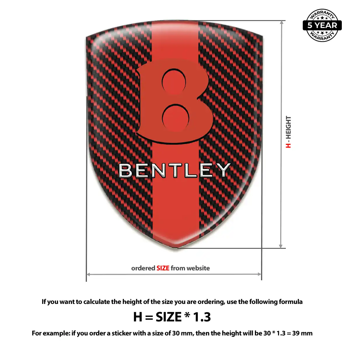 Bentley Domed Emblem Sport Tuning