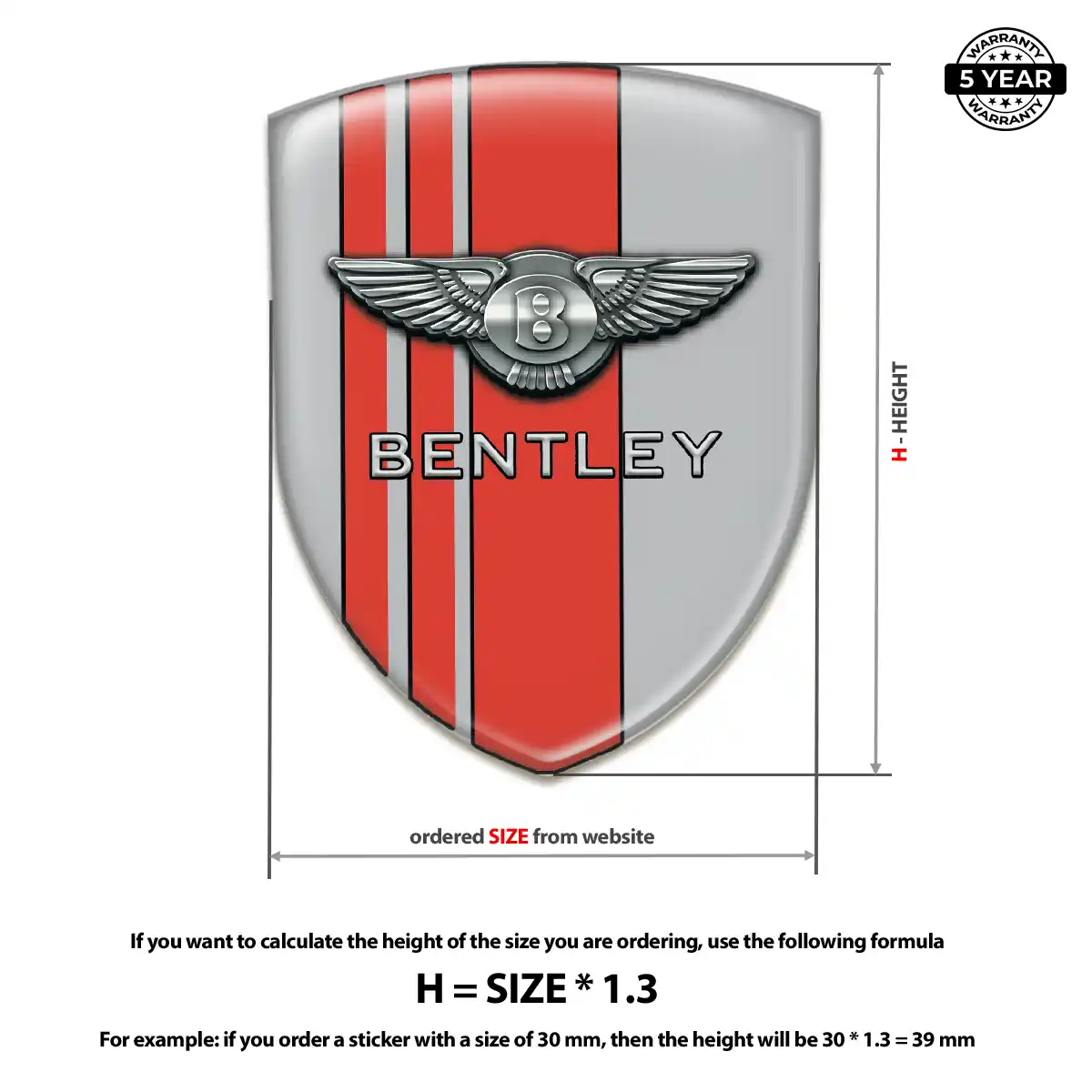 Bentley Domed Emblem Street Tuning
