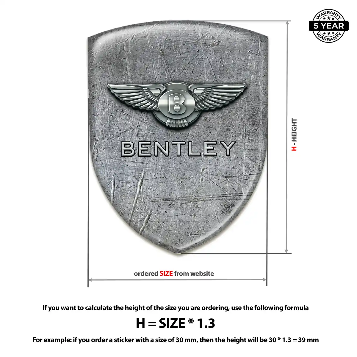 Bentley Domed Emblem Superior Craft