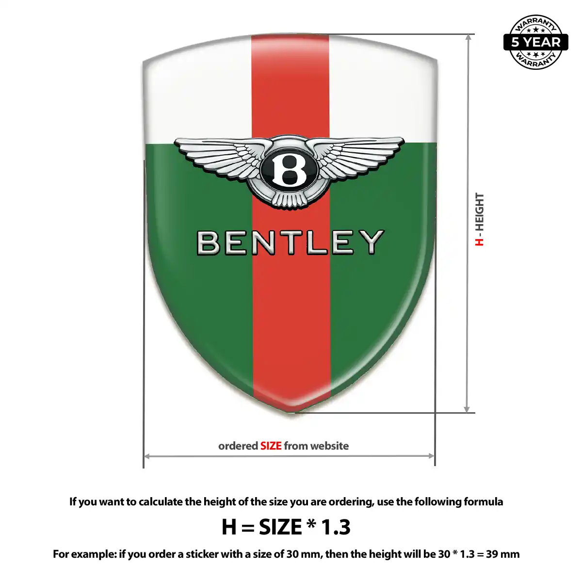 Bentley Domed Logo Decal Deluxe Edition