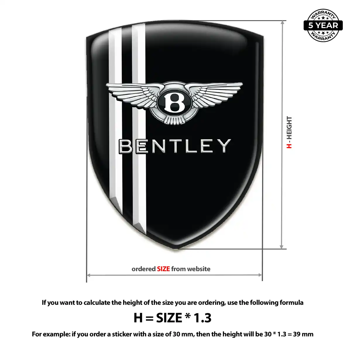 Bentley Domed Logo Decal Exclusive Series