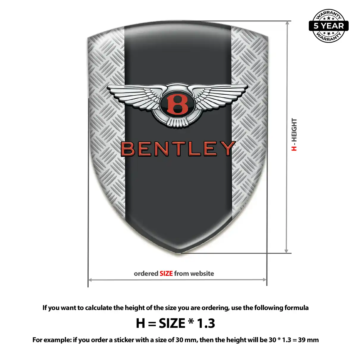 Bentley Emblem Badge Elite Edition