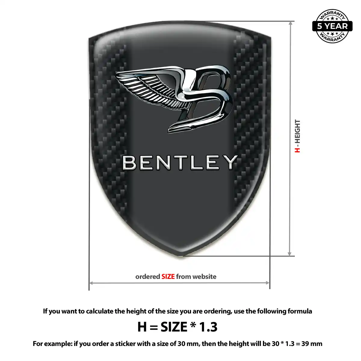 Bentley Emblem Badge Logo Deluxe Edition