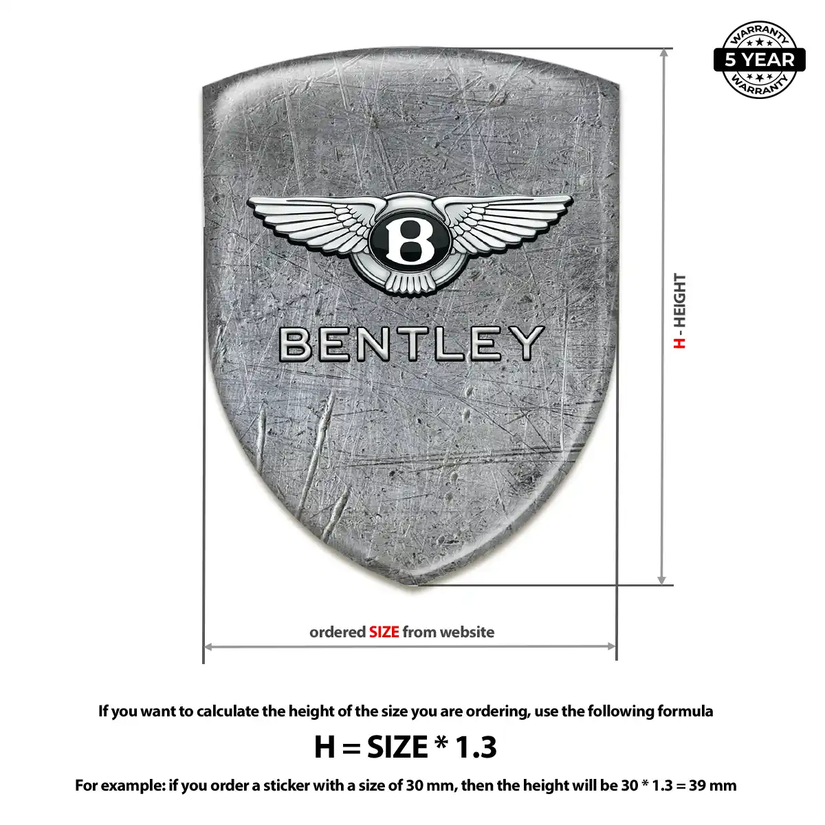 Bentley Emblem Badge Logo Elite Finish
