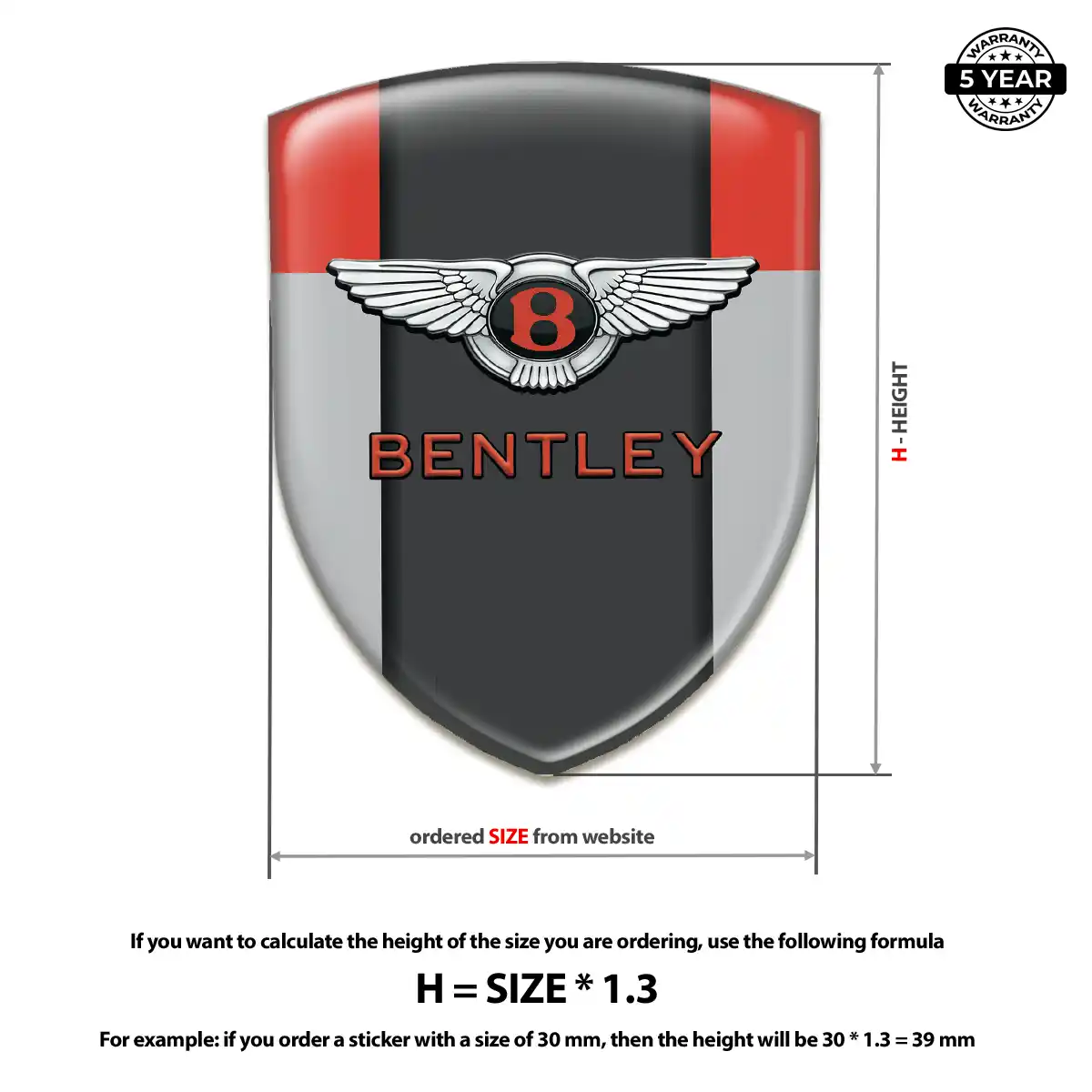Bentley Emblem Badge Logo Exclusive Series