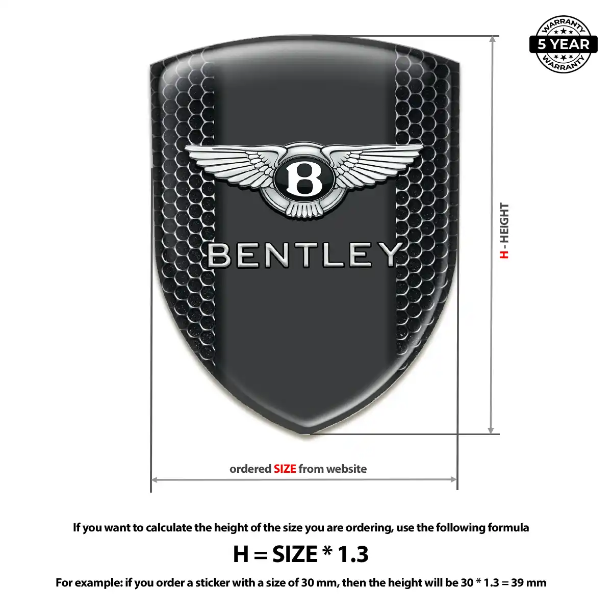 Bentley Emblem Badge Logo Noble Edition
