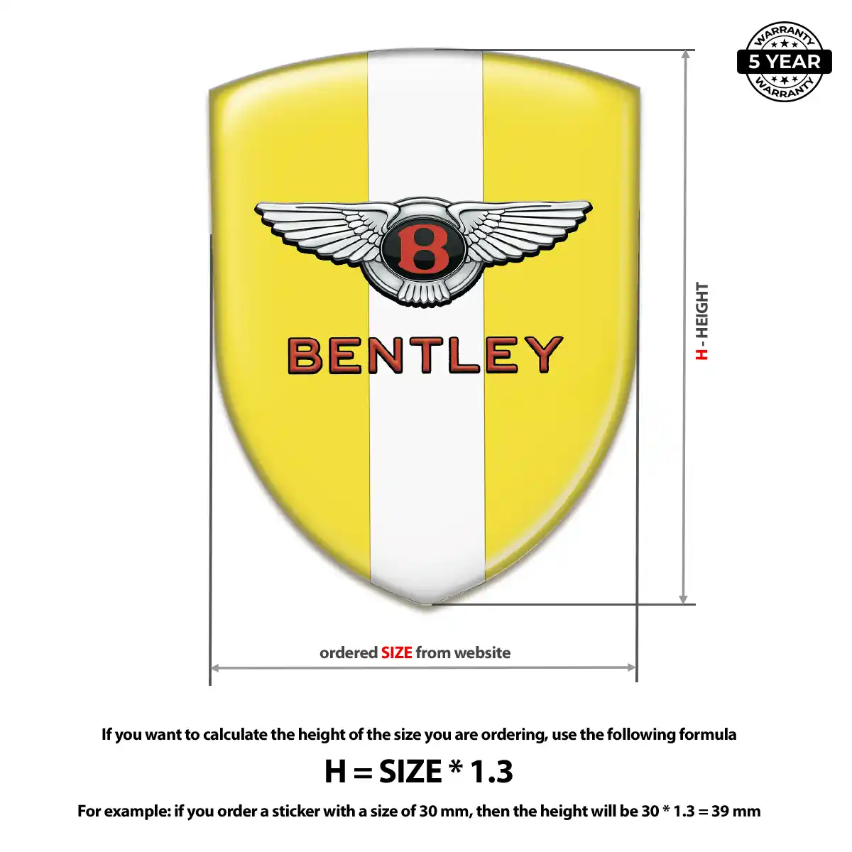Bentley Emblem Badge Logo Opulent Line