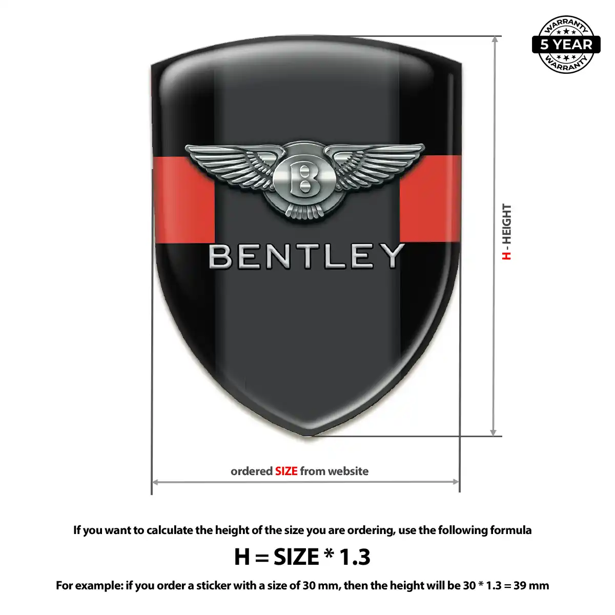 Bentley Emblem Badge Logo Performance Style