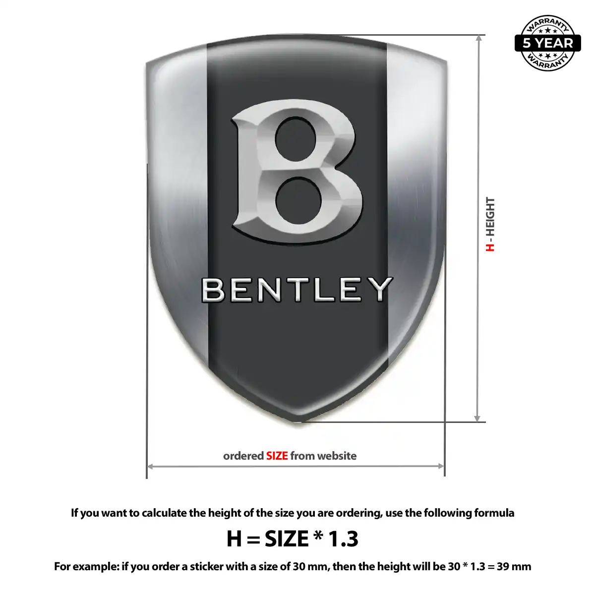 Bentley Emblem Badge Logo Prime Quality
