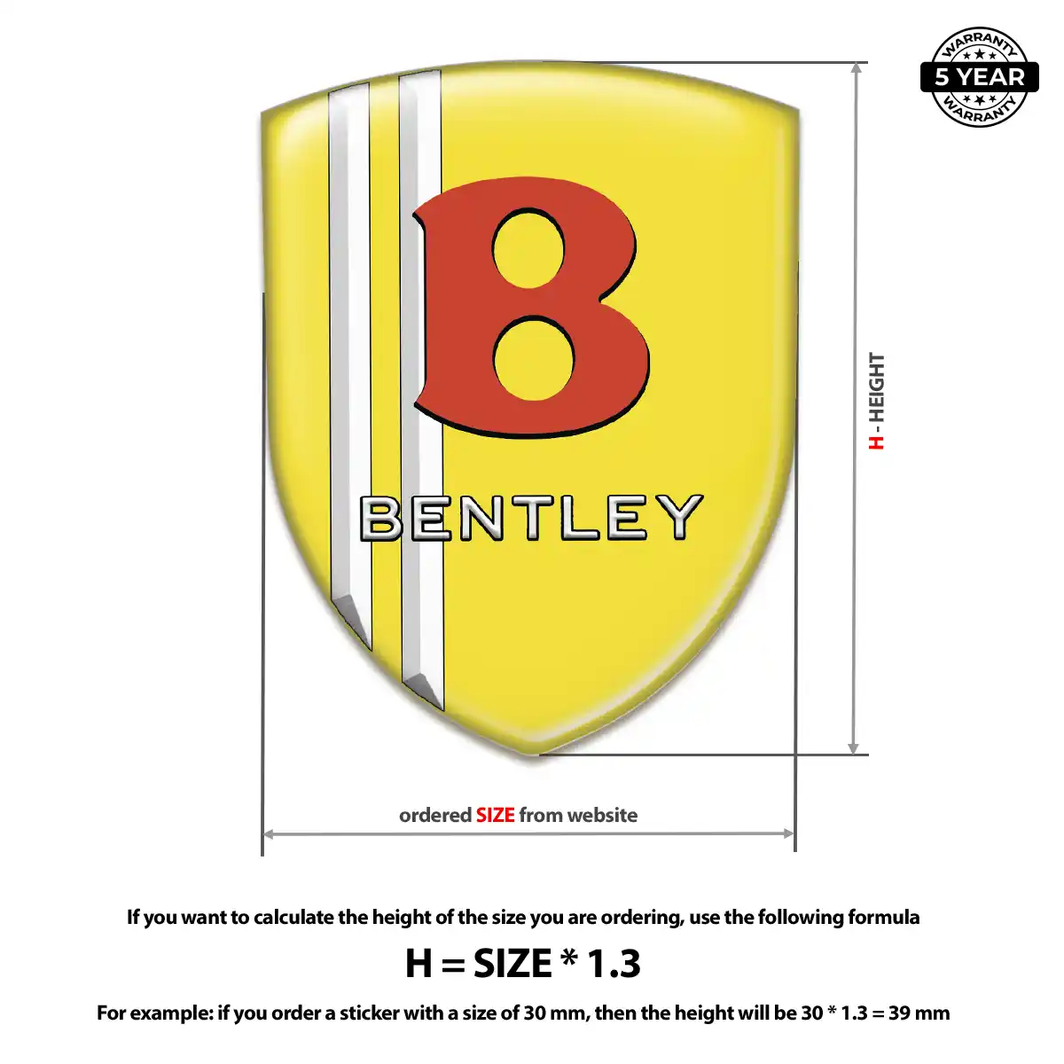 Bentley Emblem Badge Logo Refined Design