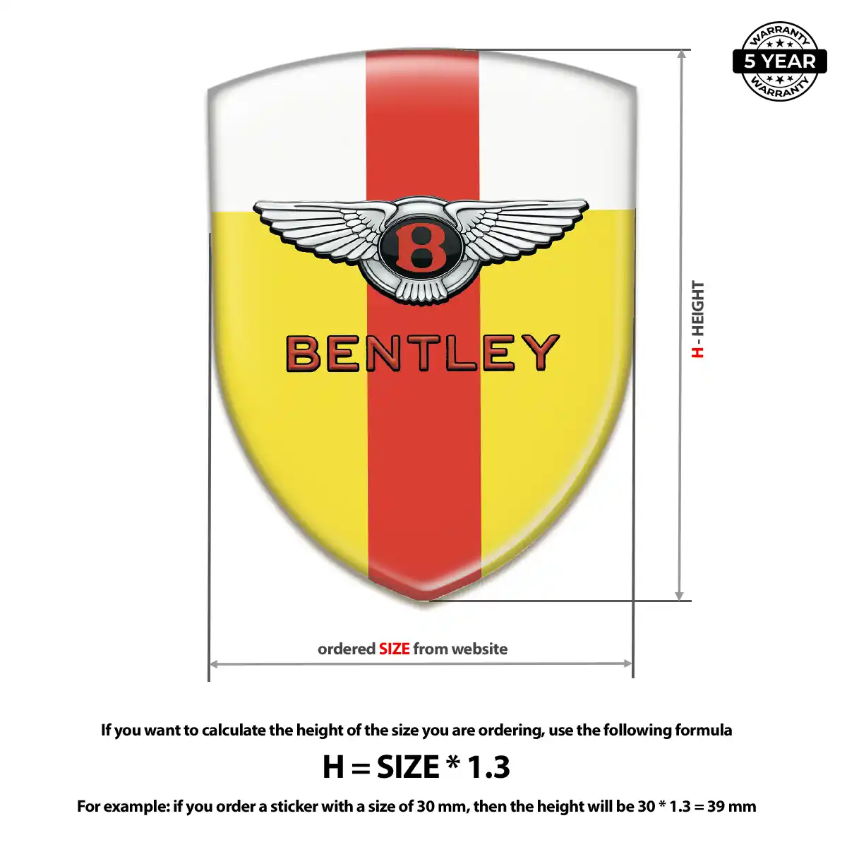 Bentley Emblem Badge Logo Signature Grade