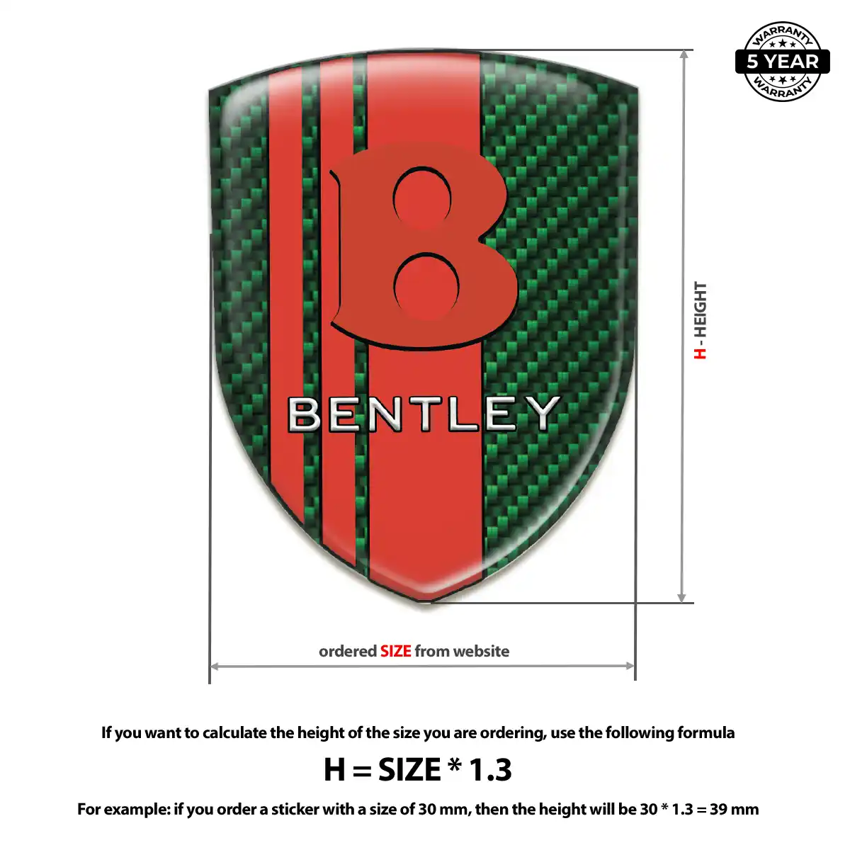 Bentley Emblem Badge Logo Sport Tuning