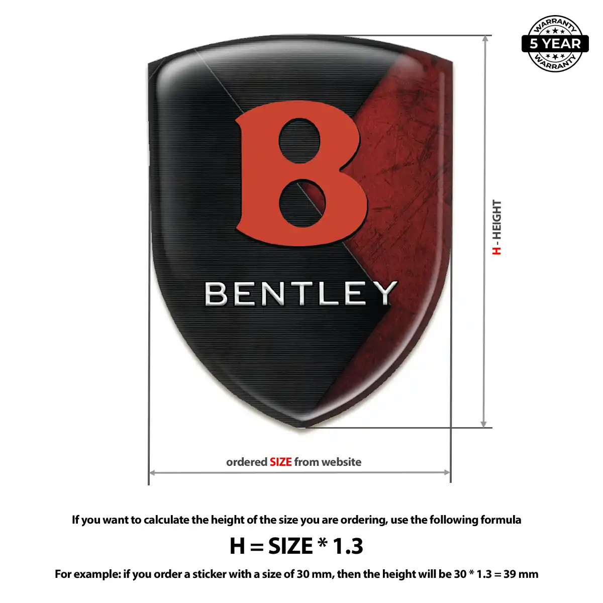 Bentley Emblem Badge Logo Street Tuning
