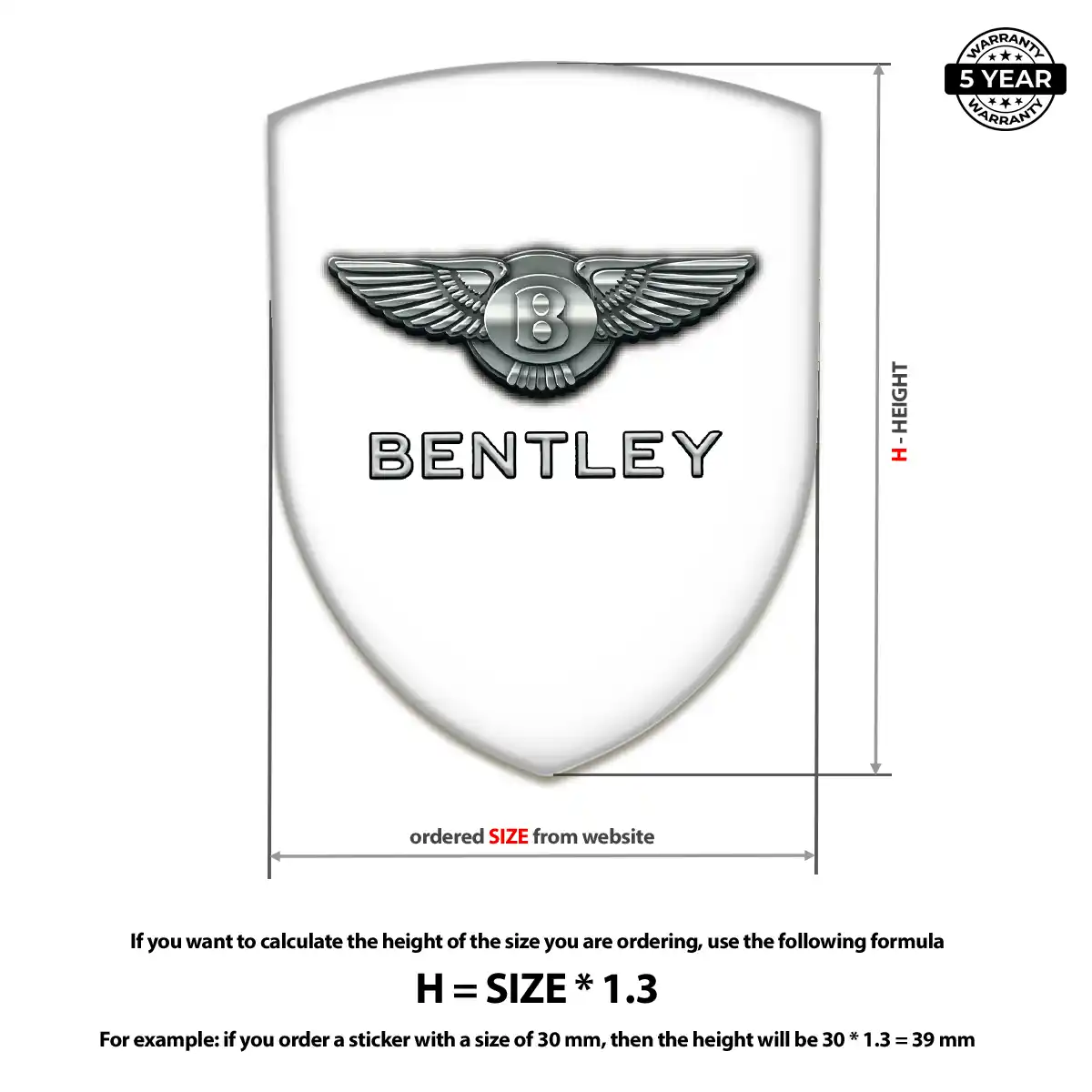 Bentley Emblem Badge Noble Edition