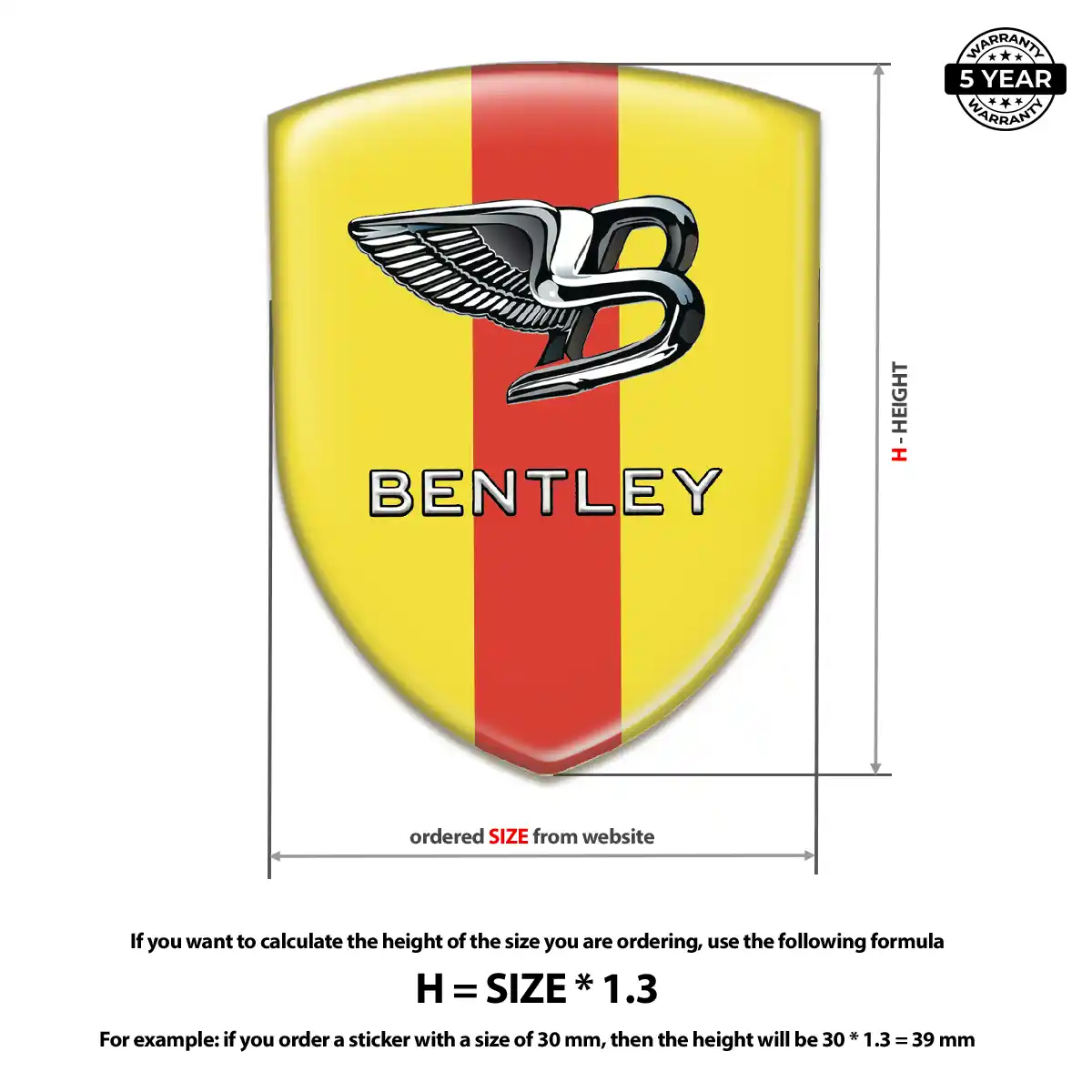 Bentley Emblem Badge Prestige Line