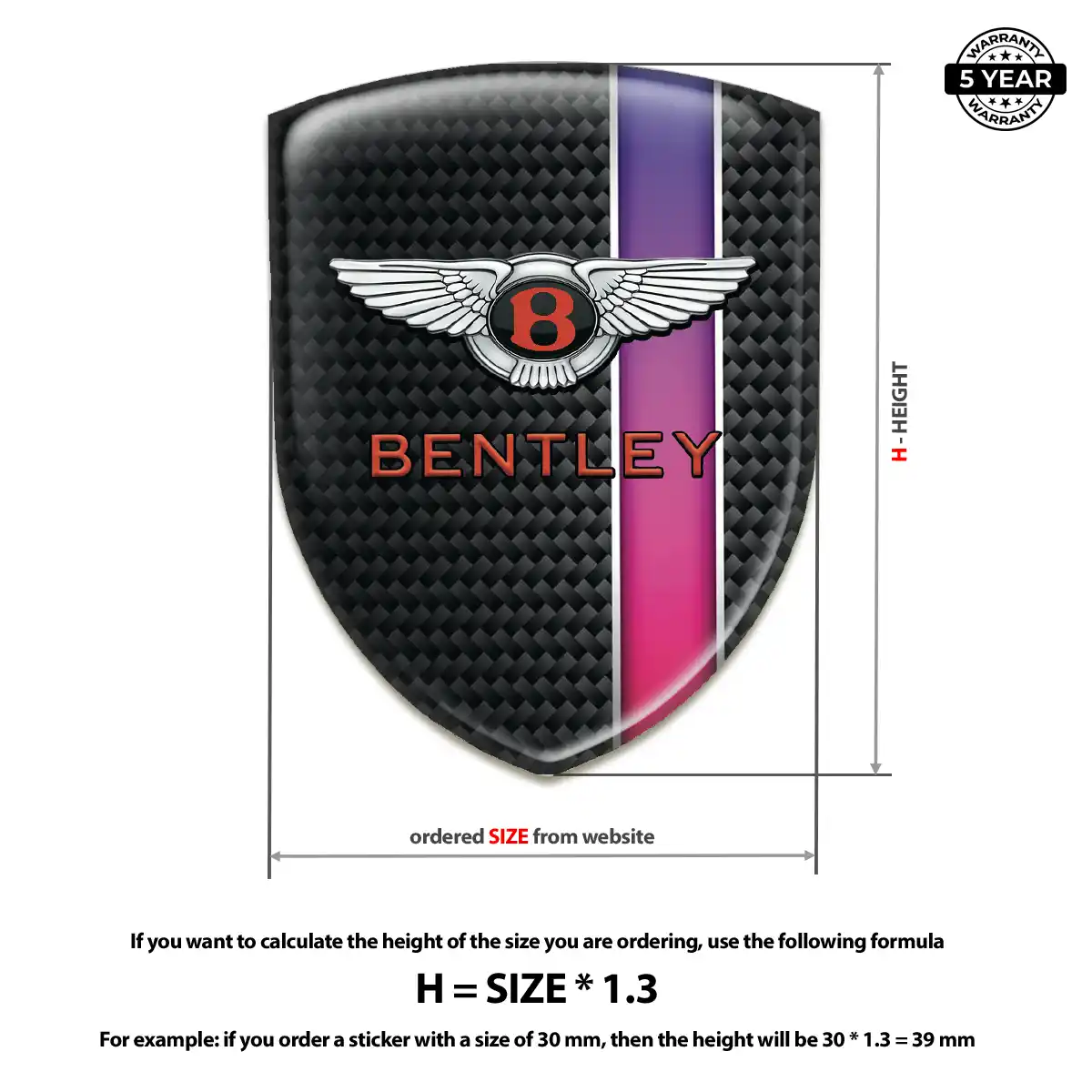 Bentley Emblem Badge Refined Design