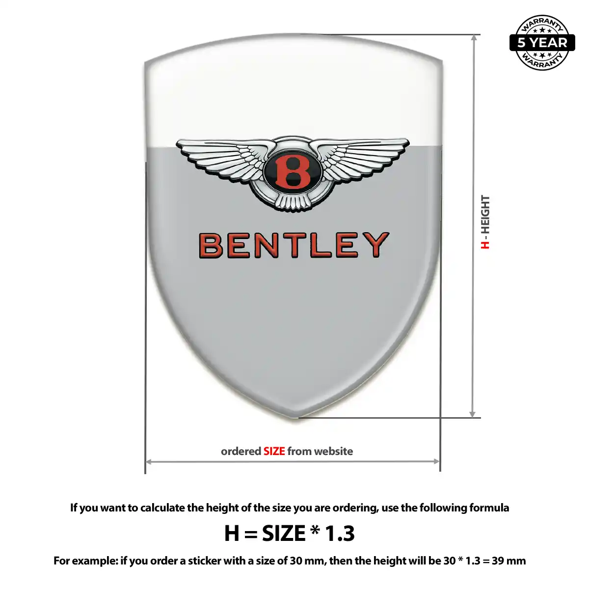 Bentley Emblem Badge Resin Luxe