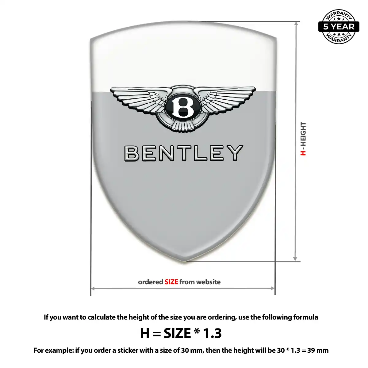 Bentley Emblem Badge Signature Grade