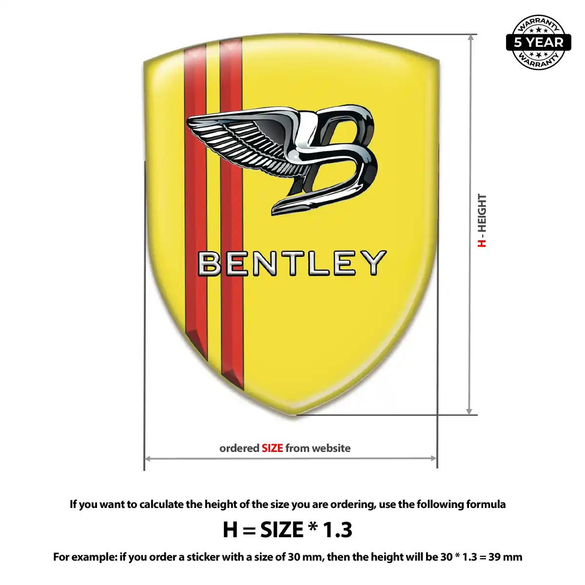 Bentley Emblem Badge Superior Craft