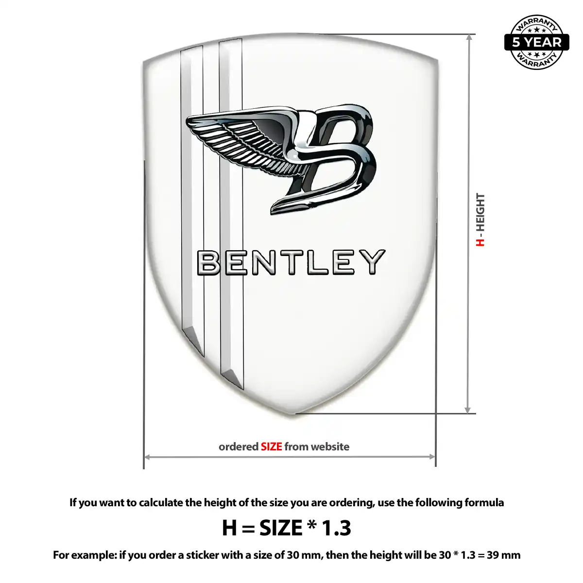 Bentley Emblem Crest Cabin Style