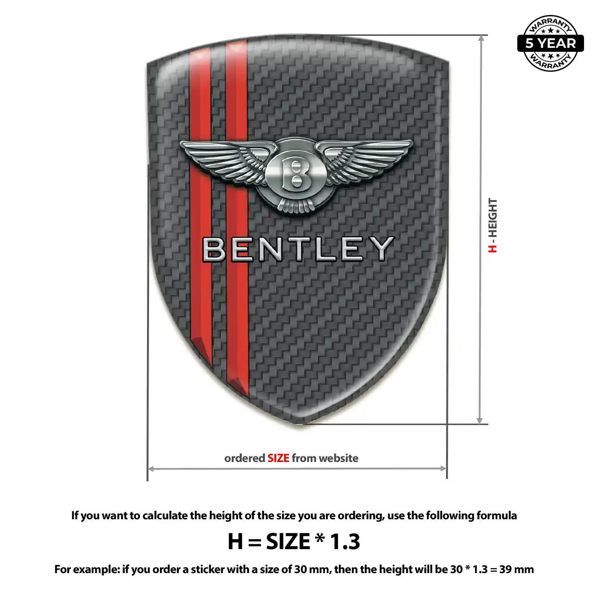 Bentley Emblem Crest Elite Finish