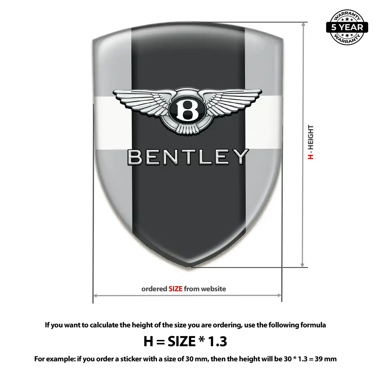 Bentley Emblem Crest Performance Style
