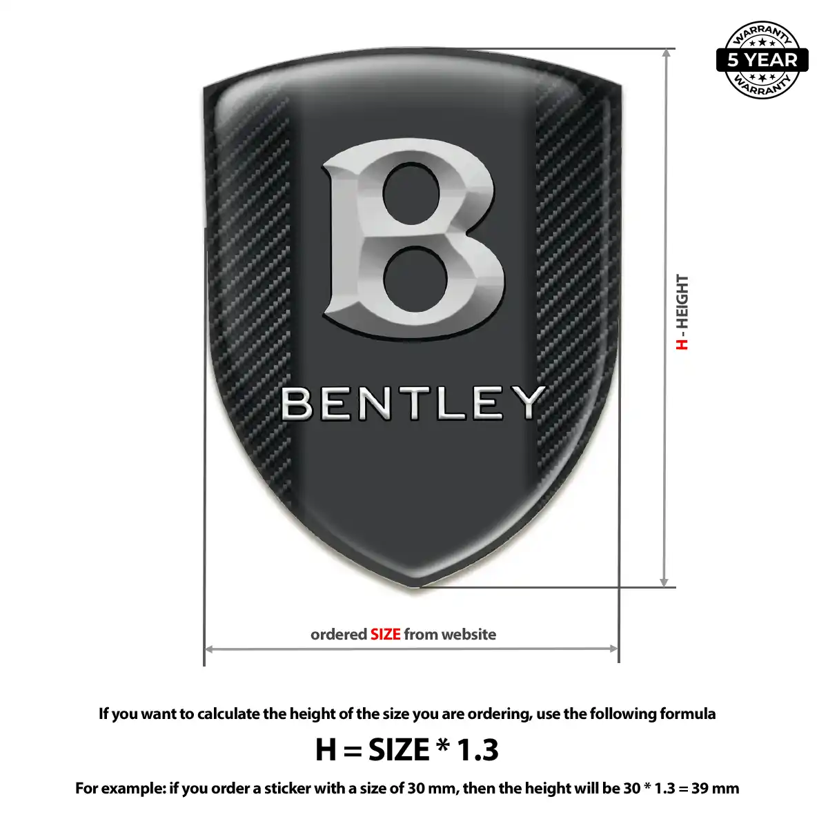 Bentley Emblem Crest Resin Elite