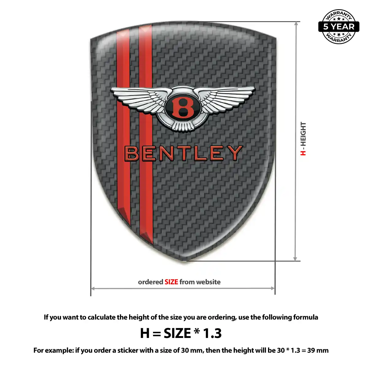 Bentley Emblem Crest Resin Luxe