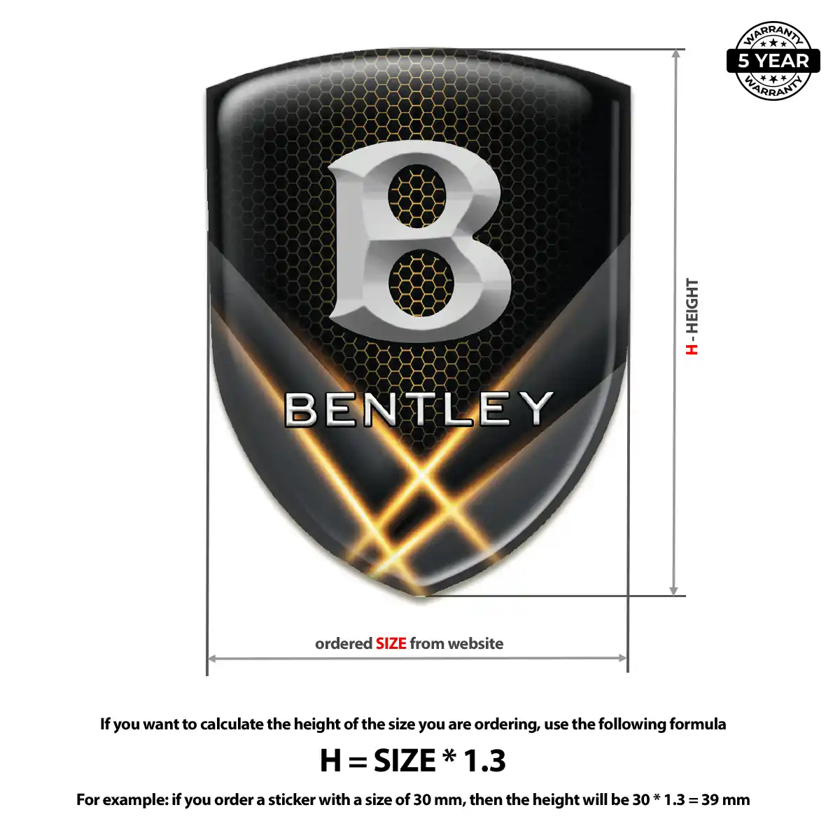 Bentley Emblem Crest Signature Grade