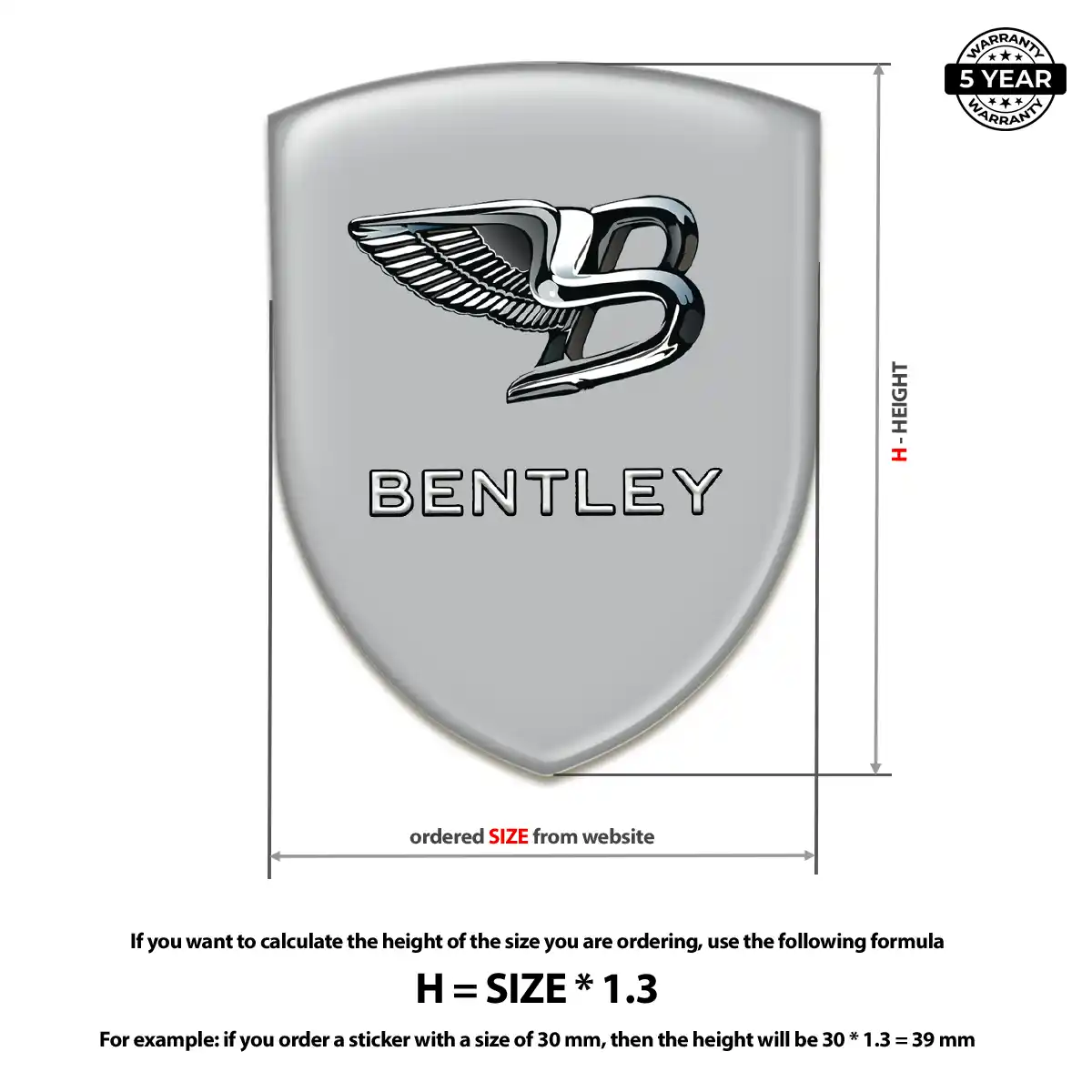 Bentley Emblem Crest Superior Craft