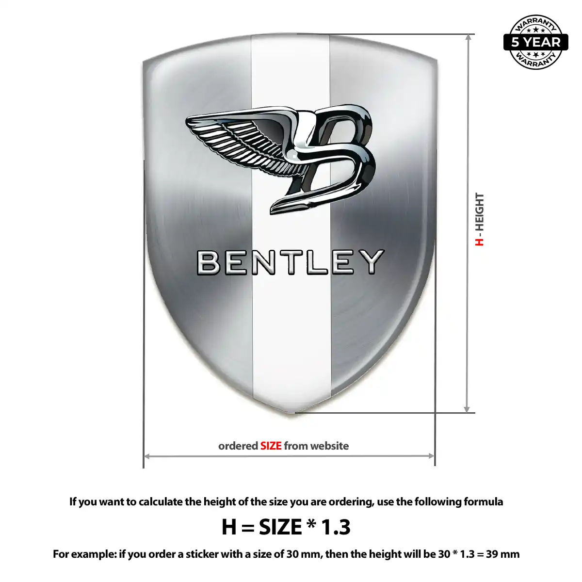 Bentley Emblem Domed Badge Deluxe Edition