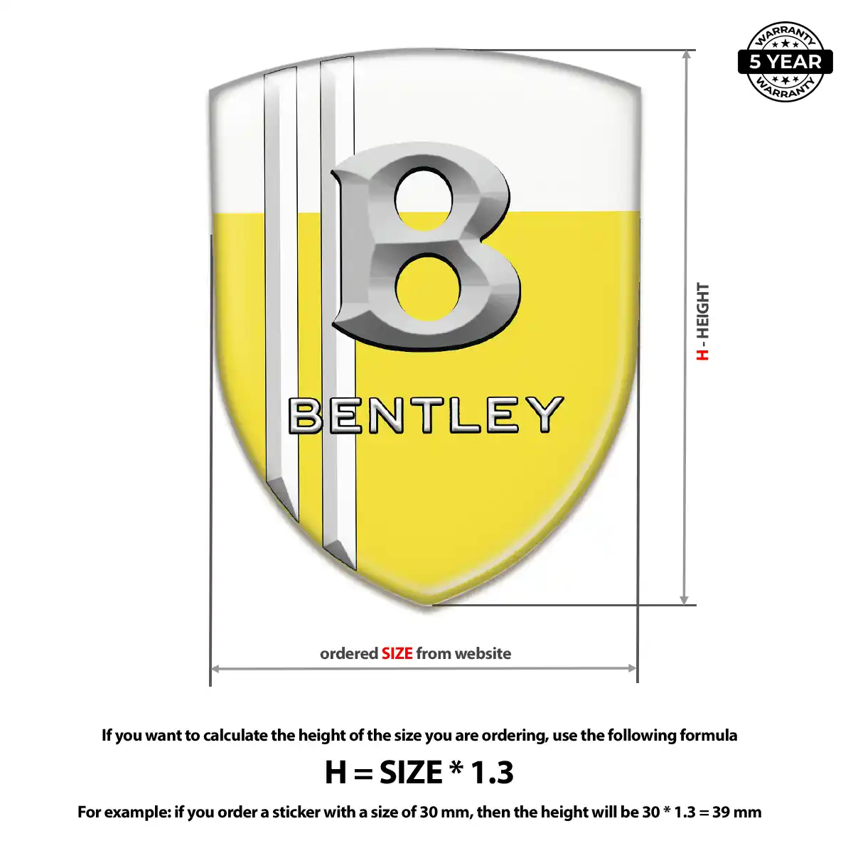 Bentley Emblem Domed Badge Exclusive Series